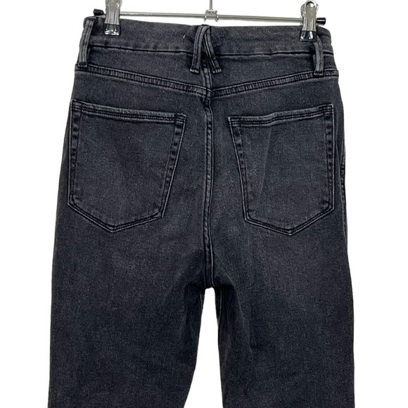 Good American Good Curve Skinny Jeans Raw Edge Black074 Womens Size 2 US 26 - Picture 7 of 14